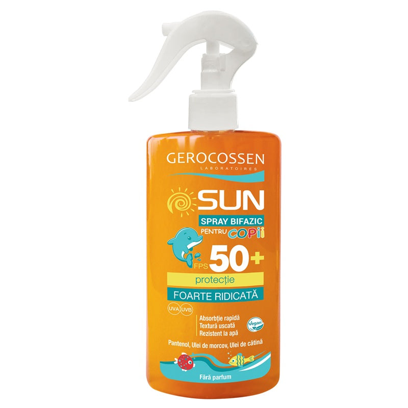 Sun spray bifazic copii SPF50+ 300ml - Gerocossen Plaja