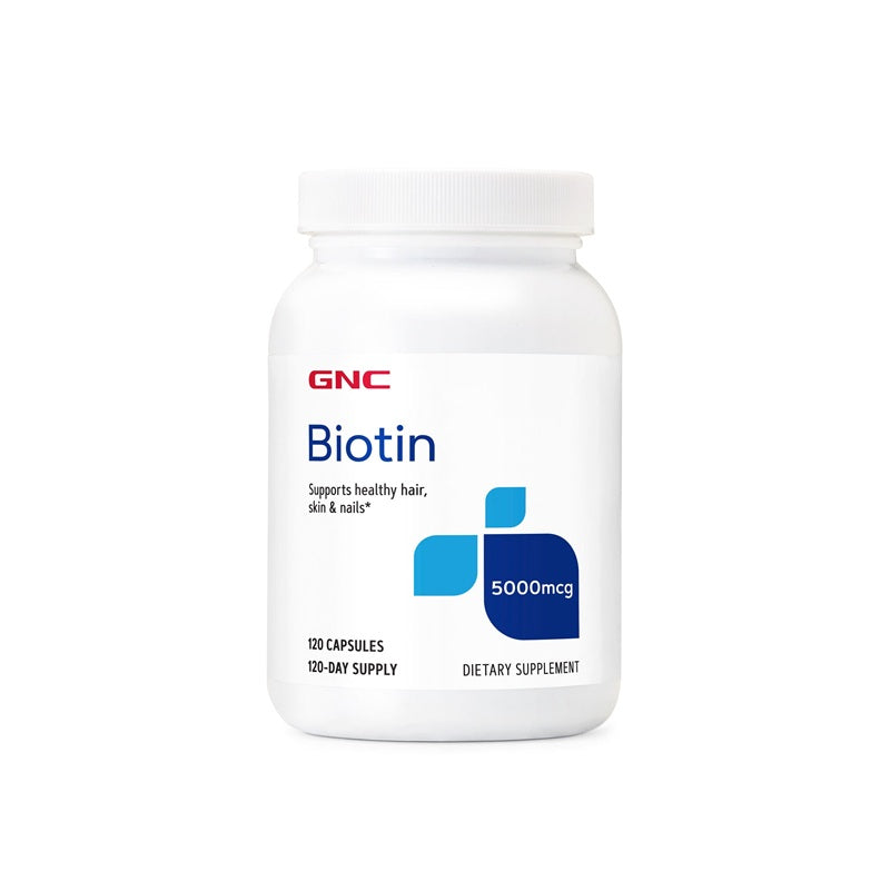 Biotina 5000mcg (par, piele, unghii) 120cps - Gnc