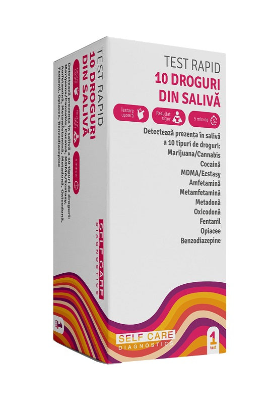 Test rapid pentru 10 droguri din saliva, 1 bucata-GUAN.00003