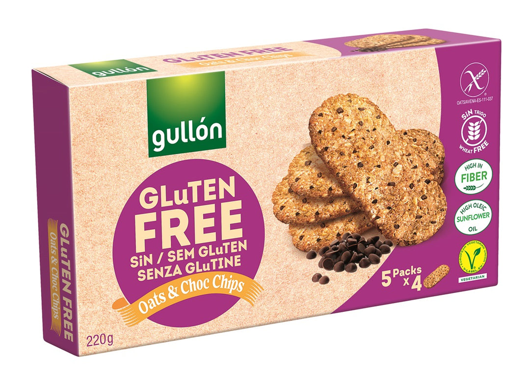 Biscuiti ovaz bucati ciocolata fara gluten 220gr - Gullon