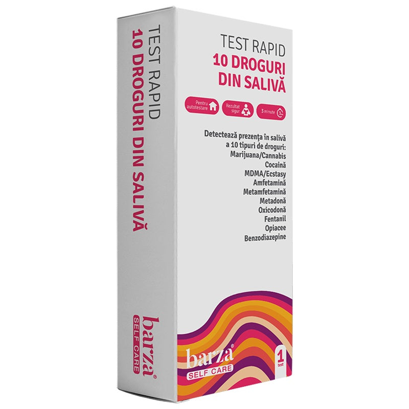 Test rapid din saliva pentru 10 tipuri de droguri, 1 bucata - Hangzhou Alltest