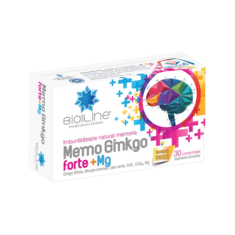Memo Ginkgo Forte + Mg, 30 comprimate-HELC.00098