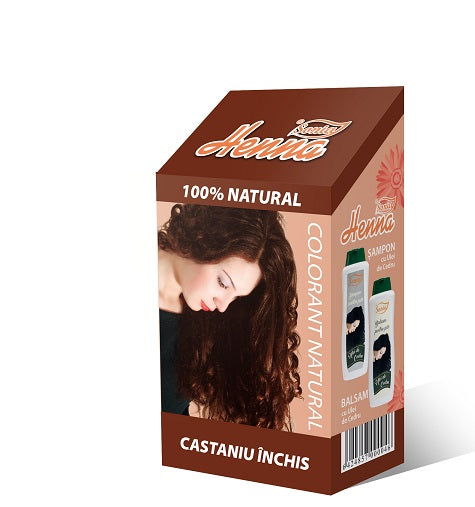 Henna Castaniu inchis, 100 g-HENN.00002