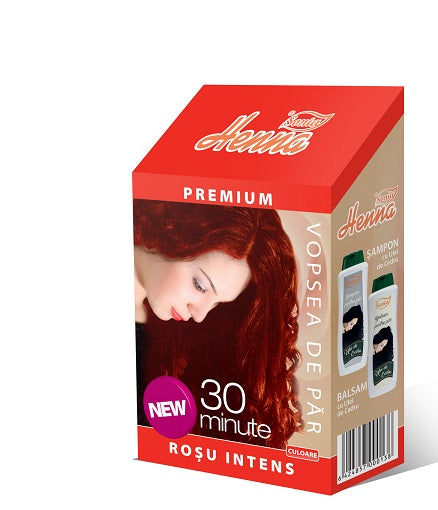 Henna Premium Rosu Intens, 60 g-HENN.00008