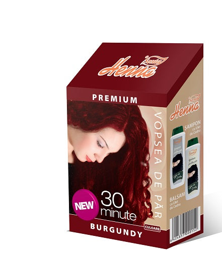Henna Premium Burgundy, 60 g-HENN.00009