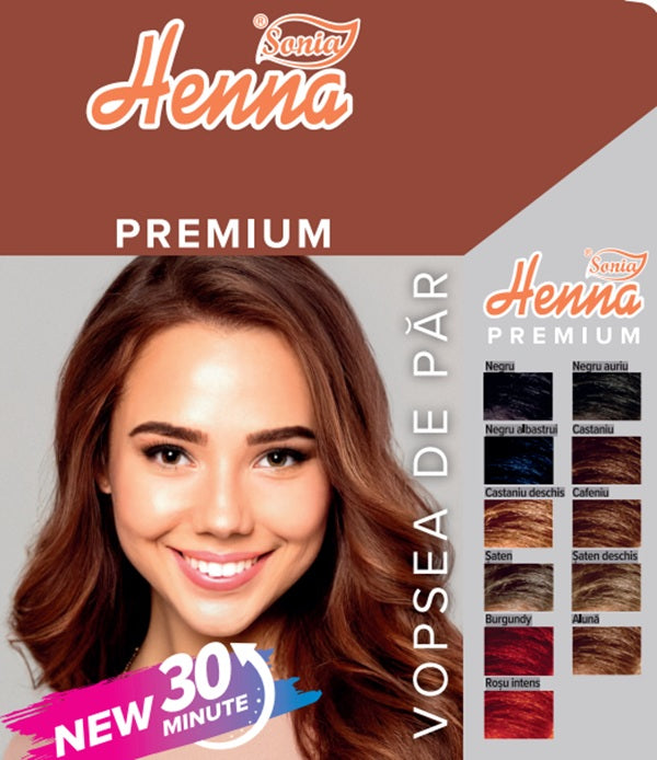 Henna premium castaniu deschis 60gr - Henna Sonia