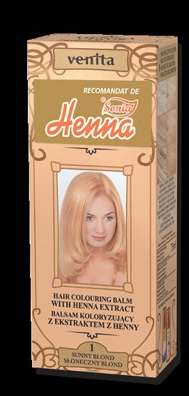 Henna Balsam Colorare Nr.1 Blond Auriu, 75 ml-HENN.00020
