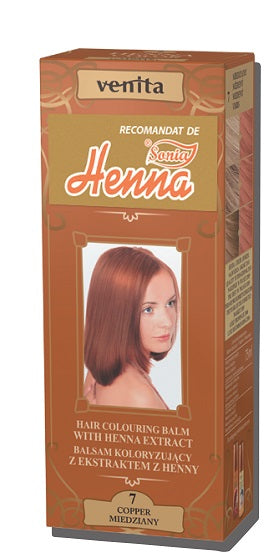 Henna balsam colorare nr7 cupru 75ml - Henna Sonia