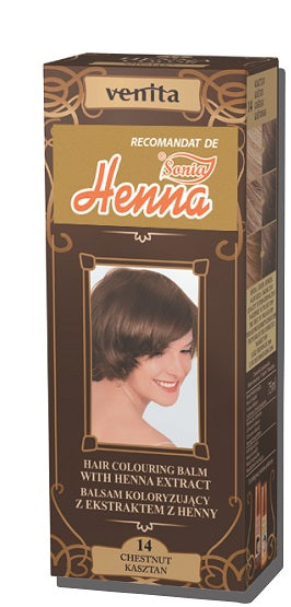 Henna balsam colorare nr14 castaniu 75ml - Henna Sonia