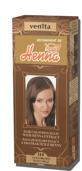 Henna balsam colorare nr114 saten auriu 75ml - Henna Sonia