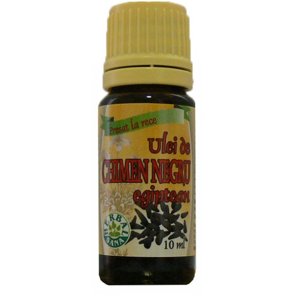 Ulei de Chimen Negru Presat la Rece, 10 ml (Uz Intern)-HERB.00206
