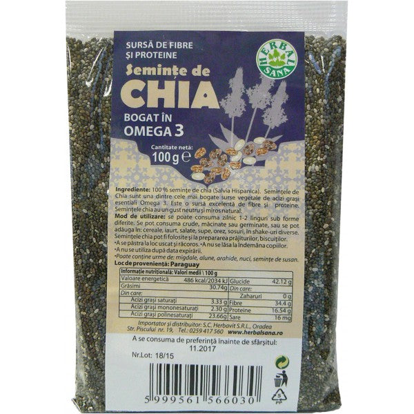 Seminte chia 100gr - Herbavit