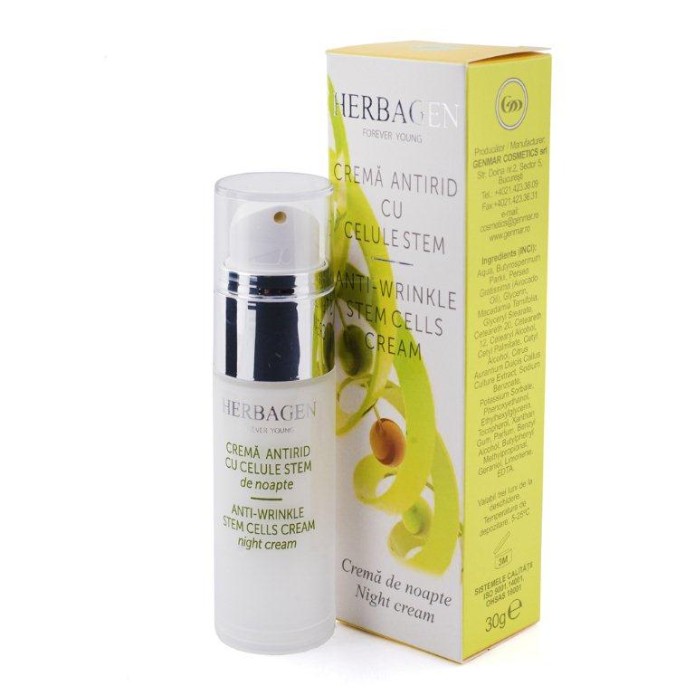 Crema antirid de noapte cu celule stem 30gr - Herbagen