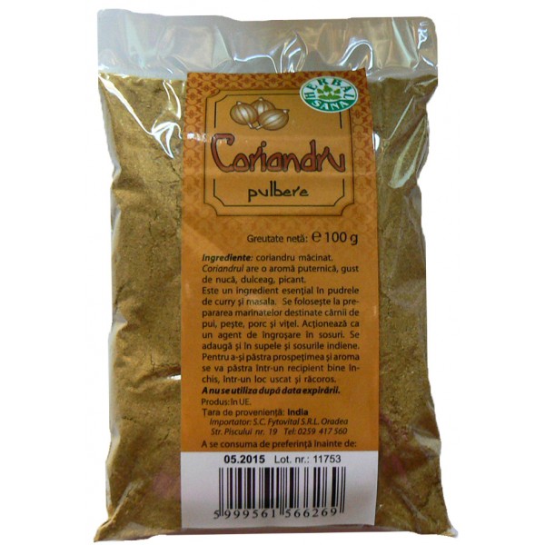 Coriandru pulbere 100gr - Herbavit