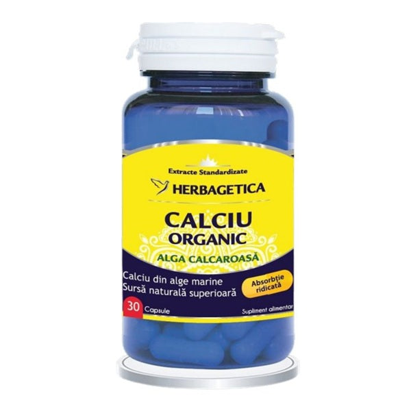 Calciu organic 30cps - Herbagetica
