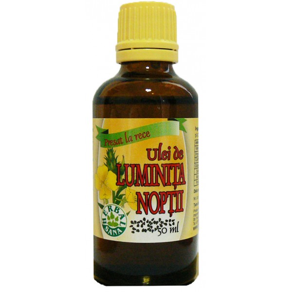Ulei de Luminita Noptii Presat la Rece, 50 ml (Uz Intern)-HERB.00534