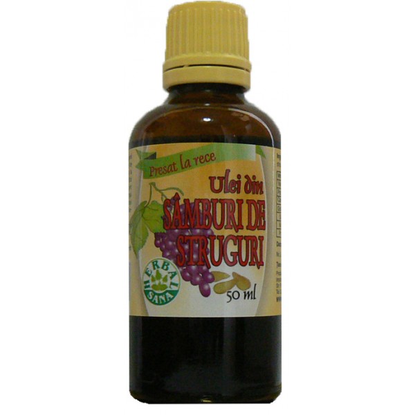 Ulei din Samburi de Struguri Presat la Rece, 50 ml (Uz Intern)-HERB.00535