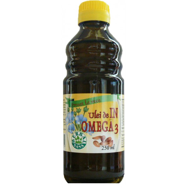 Ulei din Seminte de In Presat la Rece, 250 ml (Uz Intern)-HERB.00542
