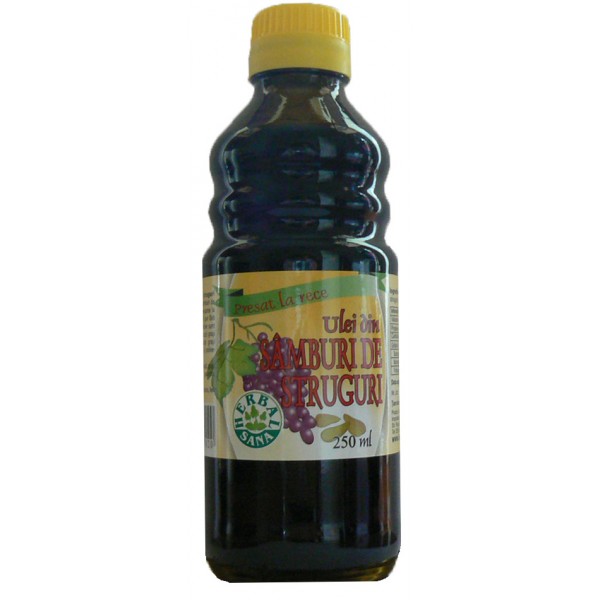 Ulei din Samburi de Struguri Presat la Rece, 250 ml (Uz Intern)-HERB.00545