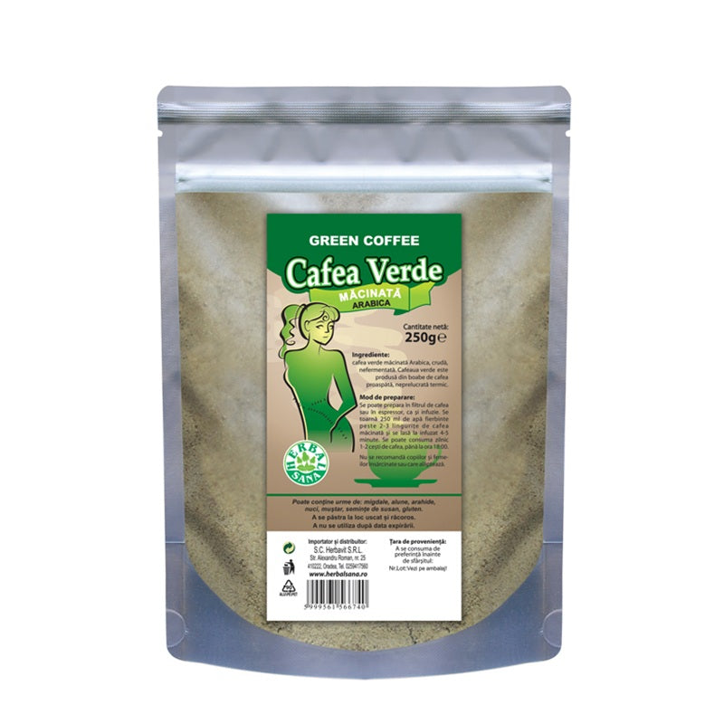 Cafea verde macinata 250gr - Herbavit