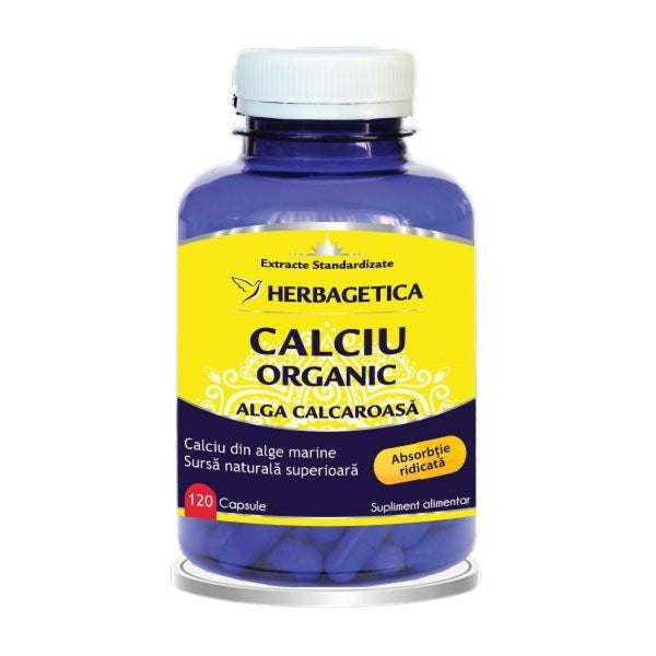 Calciu organic 120cps - Herbagetica