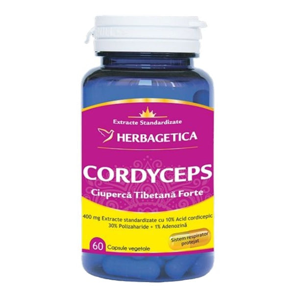 Cordyceps ciuperca tibetana forte 60cps - Herbagetica