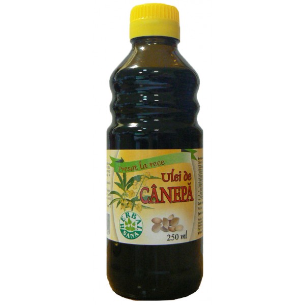 Ulei de Canepa Presat la Rece, 250 ml (Uz Intern)-HERB.00949