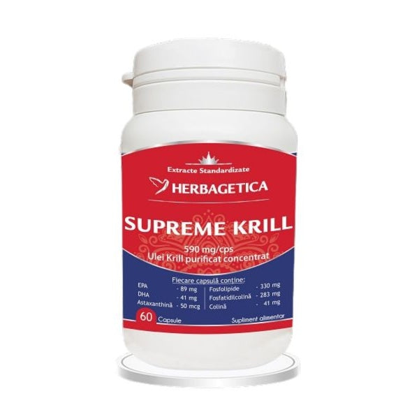 Krill oil supreme omega 3 forte 60cps - Herbagetica