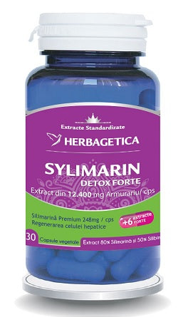 Silymarin 80/50 detox forte 30 cps - Herbagetica