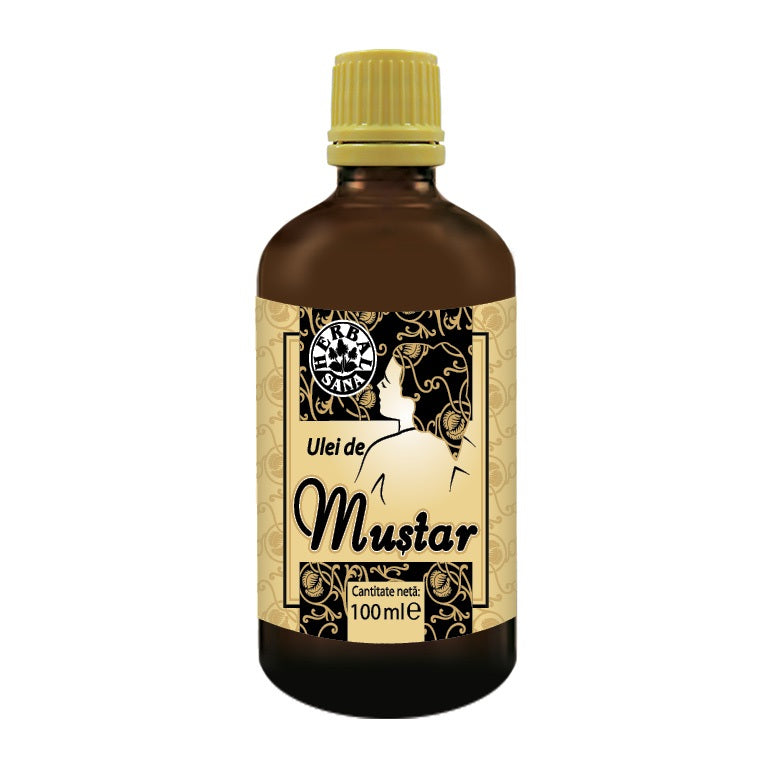 Ulei mustar presat la rece 100ml (uz intern) - Herbavit