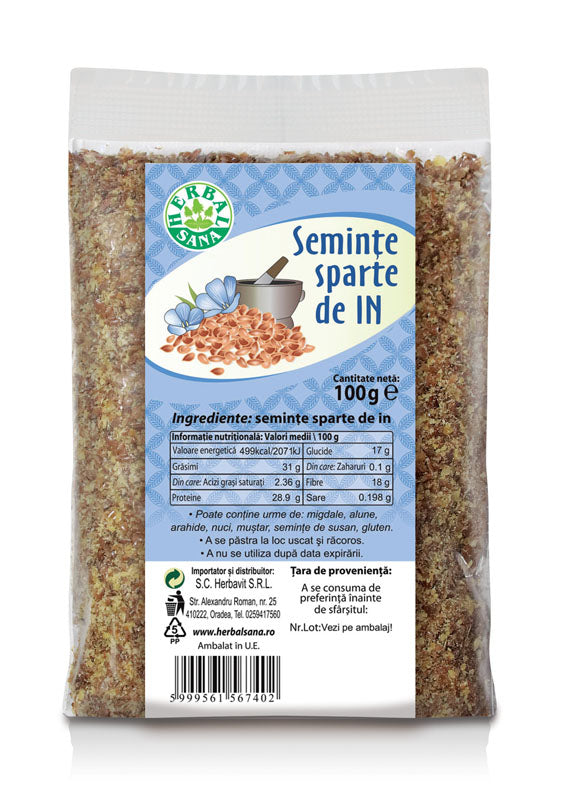 Seminte sparte de in 100gr - Herbavit