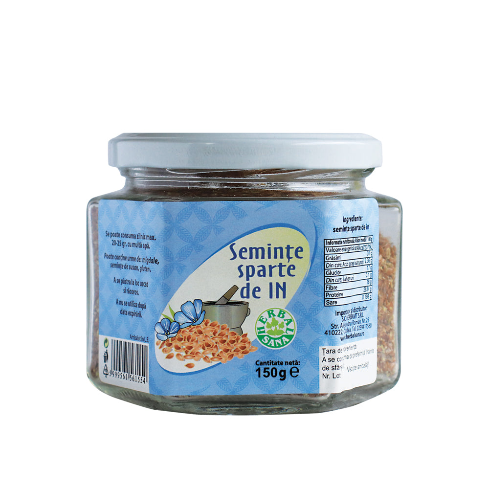 Seminte sparte de in 150gr(borcan) - Herbavit
