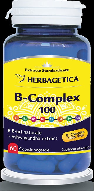 B-Complex 100, 60 cps-HERB.01176