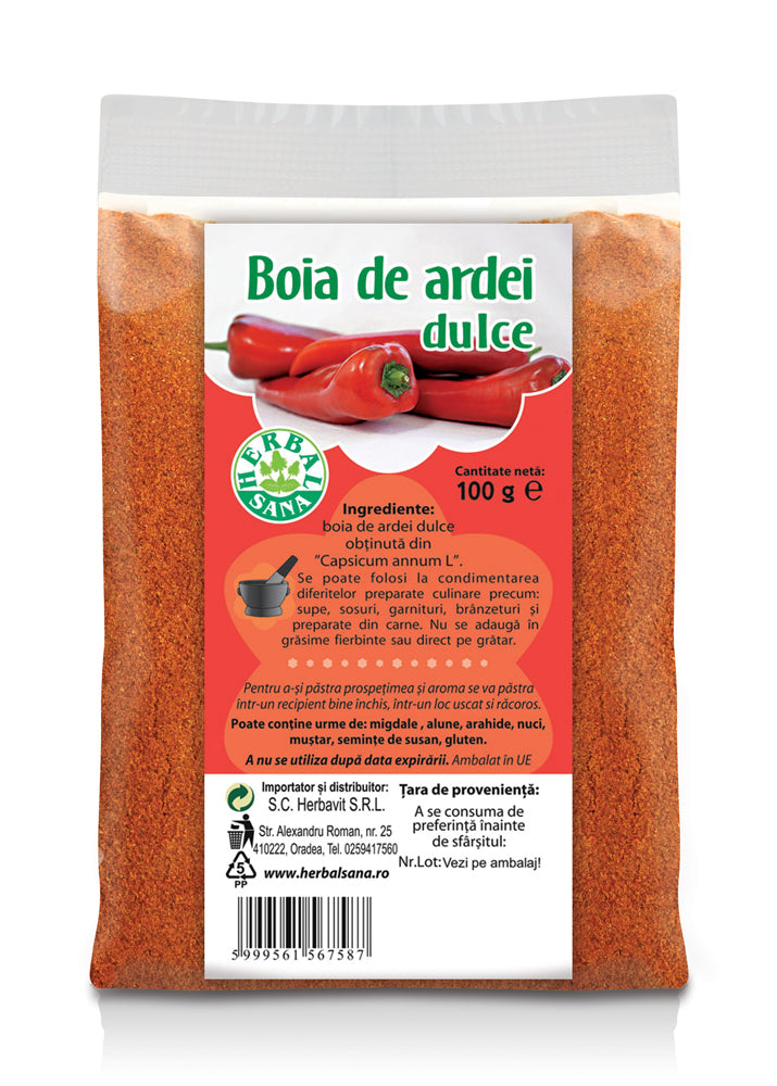 Boia de ardei (dulce) 100gr - Herbavit