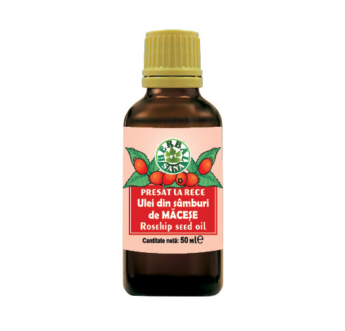 Ulei din samburi macese presat la rece 50ml - Herbavit