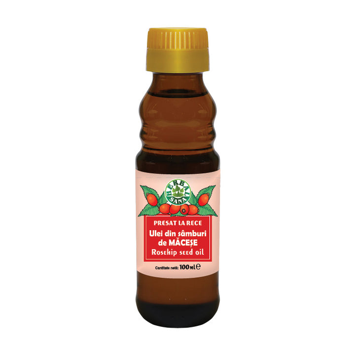 Ulei din samburi macese presat la rece 100ml - Herbavit