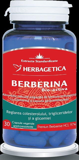 Berberina bio activa 30cps - Herbagetica