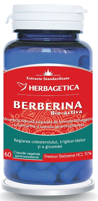 Berberina bio activa 60cps - Herbagetica