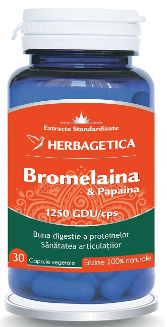 Bromelaina & papaina 30cps - Herbagetica
