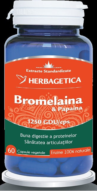 Bromelaina & papaina 60cps - Herbagetica