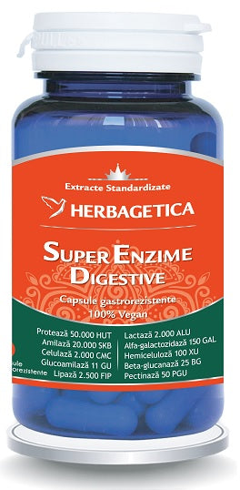 Super enzime digestive 30cps - Herbagetica