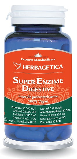 Super enzime digestive 60cps - Herbagetica