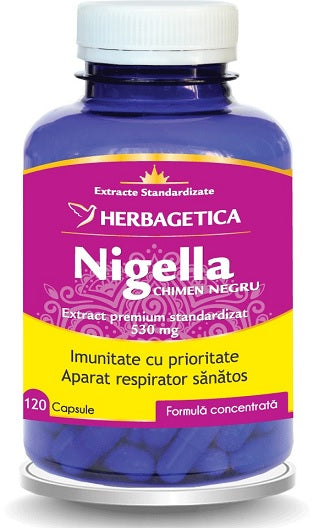 Nigella chimen negru 530mg 120cps - Herbagetica