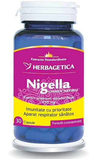 Nigella chimen negru 530mg 30cps - Herbagetica