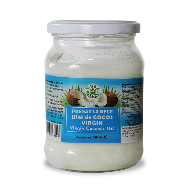Ulei de Cocos Virgin Presat la Rece, 600 ml-HERB.01462