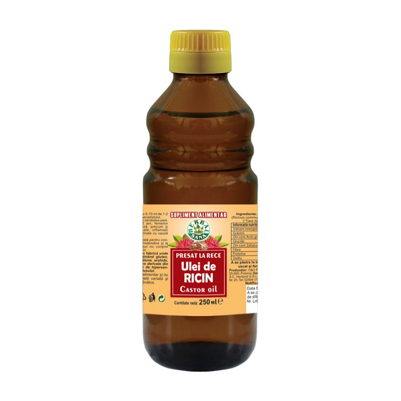 Ulei de Ricin Presat la Rece, 250 ml-HERB.01535