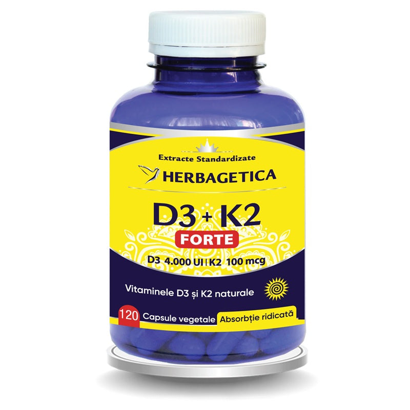 Vitamina d3+k2 forte 120cps vegetale - Herbagetica