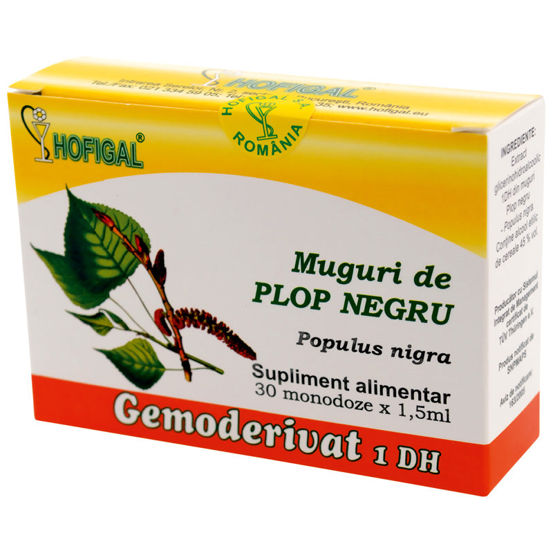 Gemoderivat Muguri Plop Negru, 1,5 ml x 30 monodoze-HOFI.00074