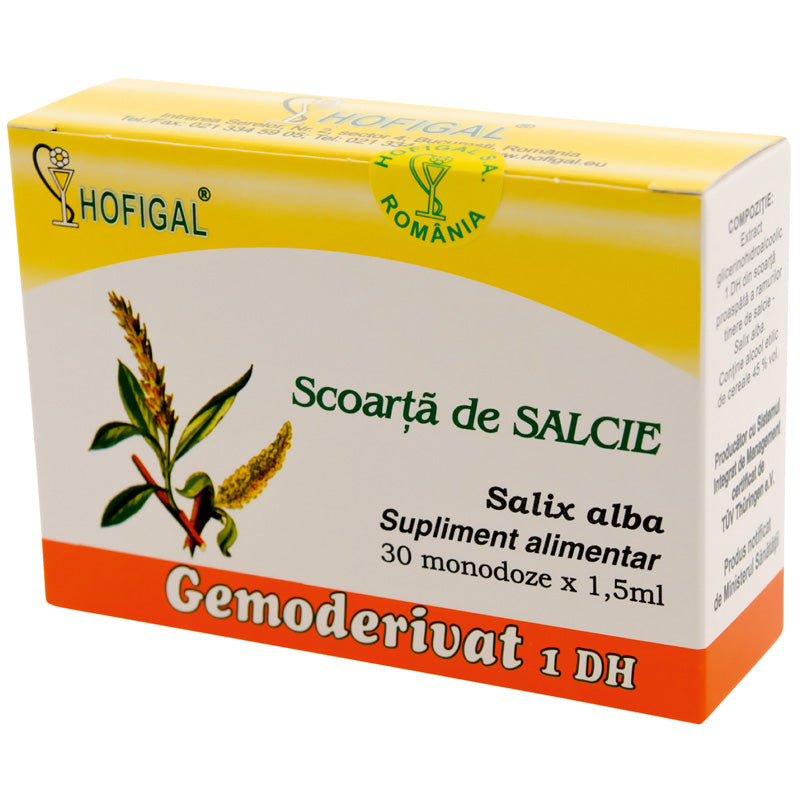 Gemoderivat Scoarta Salcie, 1,5 ml x 30 monodoze-HOFI.00080