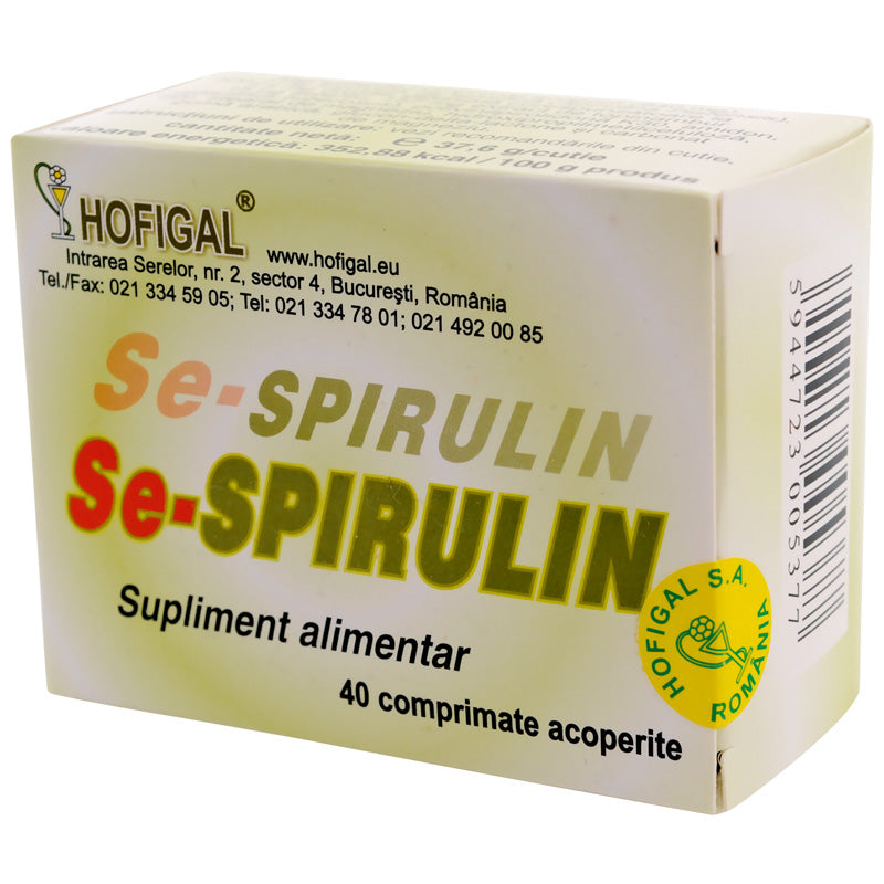 Se-Spirulin, 40 comprimate-HOFI.00134
